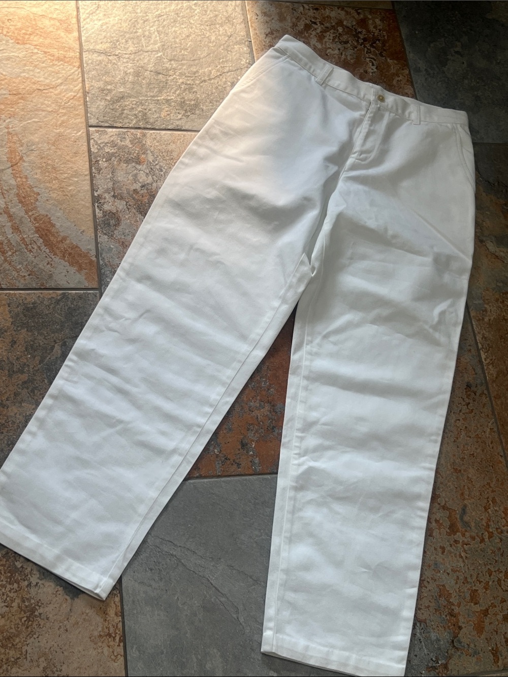 Ralph Lauren White Straight-Leg Chinos
